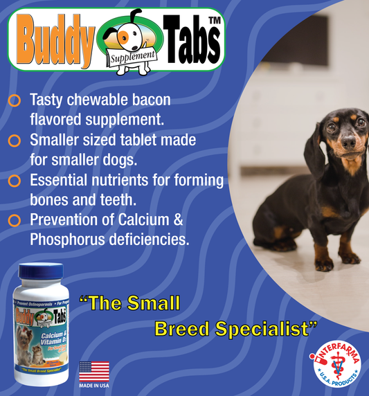 Buddy Tabs Calcium & Vitamin D3 (60 Tabs)