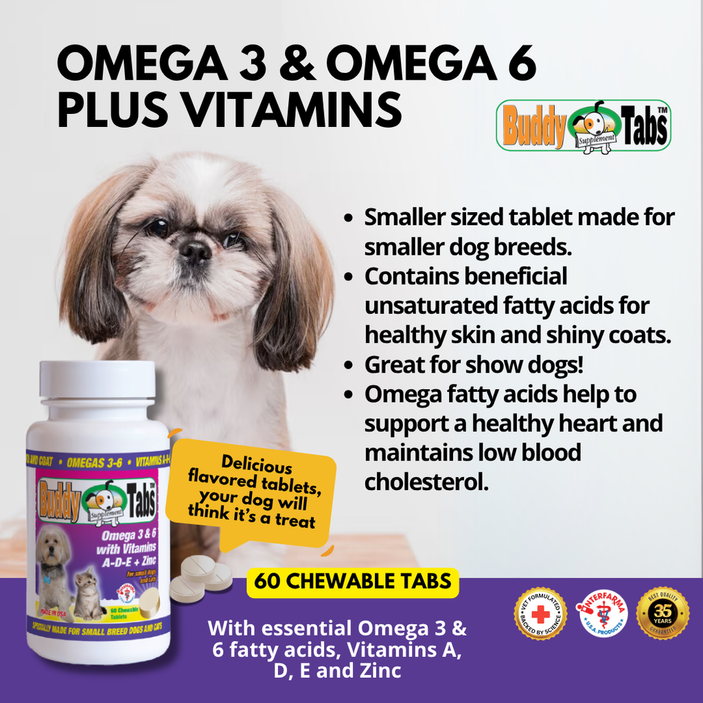 Healthy Fur for Small dogs-Buddy Tabs Supplement- Interfarma