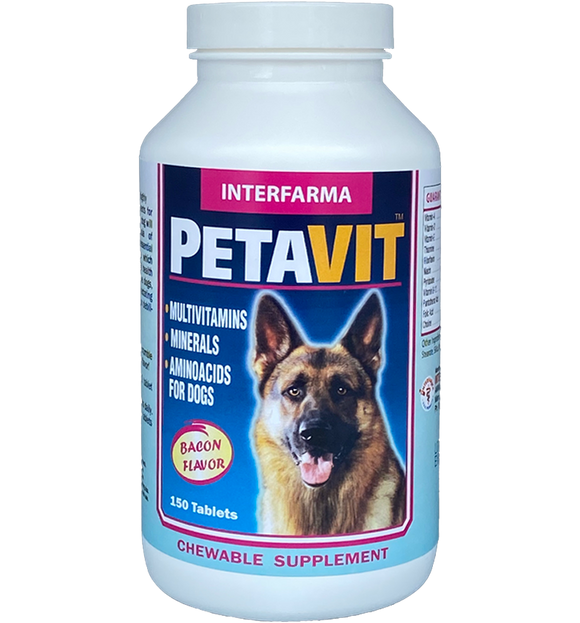 Petavit multivitamin tablet for larges dogs