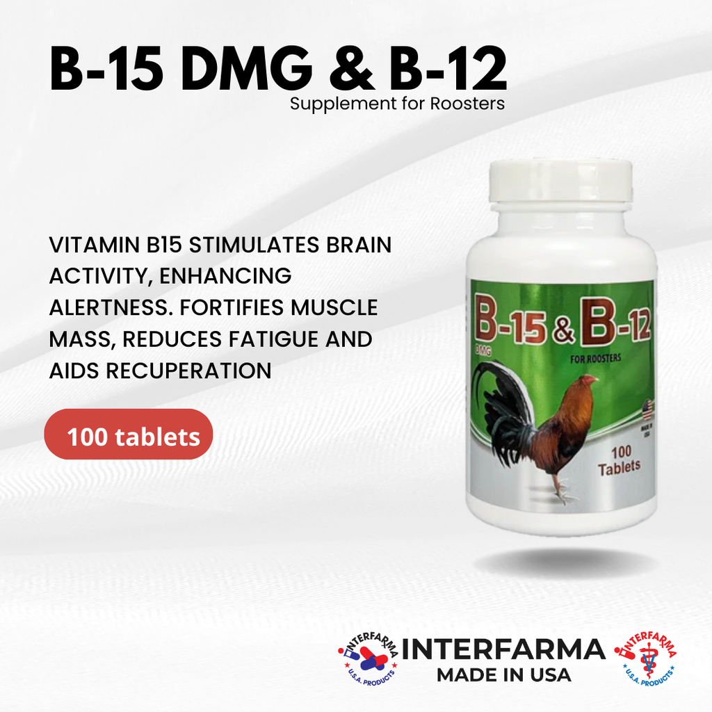 B-15 & B-12 Supplement for Roosters - Interfarma Animal Health Interfarma USA B-15 & B-12 Supplement for Roosters - Interfarma Animal Health Interfarma USA