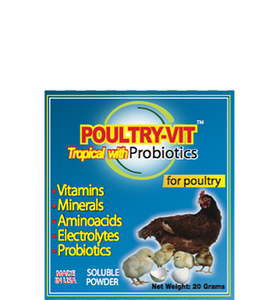 Water Soluble Vitamins plus Probiotics for Poultry 20 gram packet